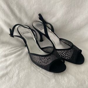 Stuart Weitzman Black Women's Slingback Heels in size 8.5.